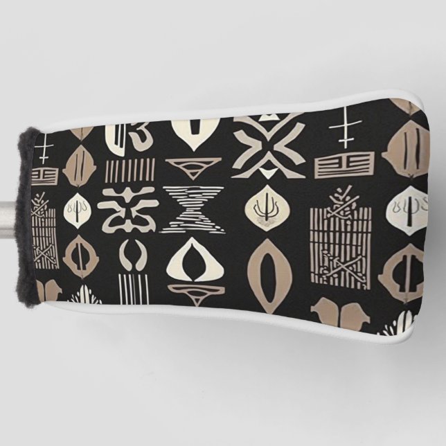 Luxuriöser afrikanischer Karibik-Mudcloth Golf Headcover (Vorderseite)