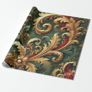 Luxuriöser Barock-Damaskus-Muster Geschenkpapier