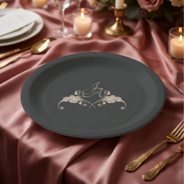 Luxuriöser barocker Hochzeitspapierteller Pappteller (Von Creator hochgeladen)