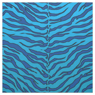 luxuriöser blauer und blauer Tiertigerdruck Stoff