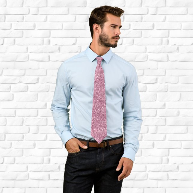 Luxuriöser Funkelnd Dusty Pink Glitzer Krawatte (Luxury Sparkly Dusty Pink Glitter Neck Tie)