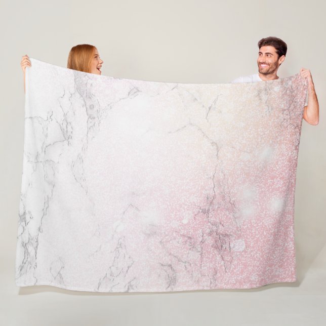 Luxuriöser Glitzer aus Marmor Fleecedecke (Beispiel)