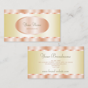 Luxuriöser Gold und Rose Gold Effekt Beruflich Visitenkarte