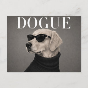 Luxuriöser Golden Retriever-Hundeporträt Postkarte