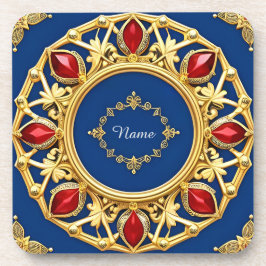 Luxuriöser Goldener Herzrahmen Getränkeuntersetzer