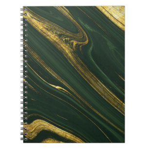 Luxuriöser grüner Onyx: Goldener Marmor. Notizblock