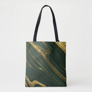 Luxuriöser grüner Onyx: Goldener Marmor. Tasche