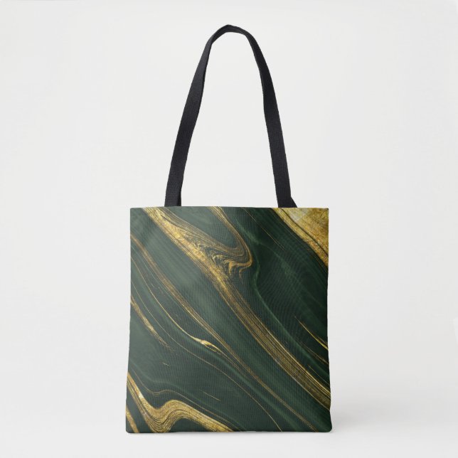 Luxuriöser grüner Onyx: Goldener Marmor. Tasche (Vorderseite)