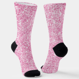 Luxuriöser hellrosa Glitzer Socken