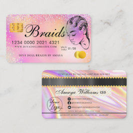 Luxuriöser Holographic Foil Fair Braiding Credit S Visitenkarte