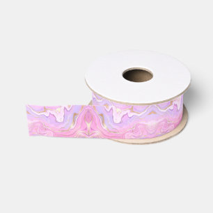 Luxuriöser Marmor Glitzer Rosa Lila Gold Ripsband