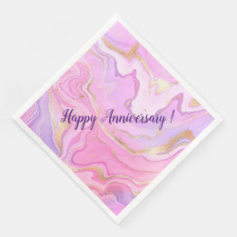 Luxuriöser Marmor Glitzer Rosa Lila Gold Serviette