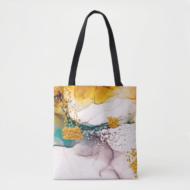Luxuriöser Marmor mit Glitzer Tasche (Vorderseite)