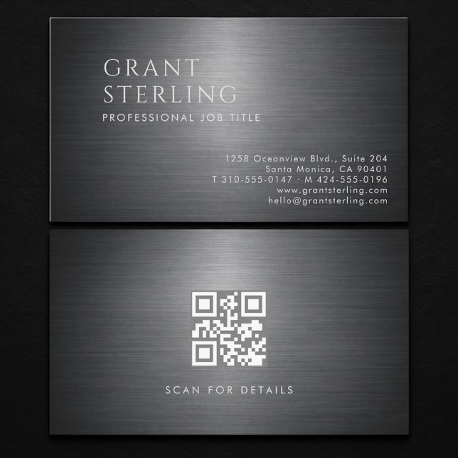 Luxuriöser metallischer QR-Code Visitenkarte (Von Creator hochgeladen)
