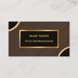 Luxuriöser moderner Gold-Brawn-Marmor Visitenkarte