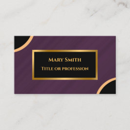 Luxuriöser moderner Gold Lila-Marmor Visitenkarte