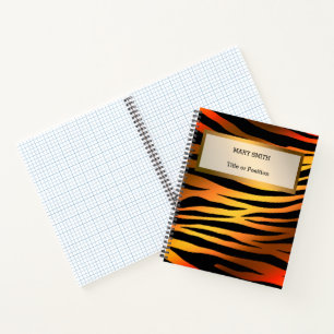 Luxuriöser, moderner Gold Orange Tiger fügt Ihren Notizbuch