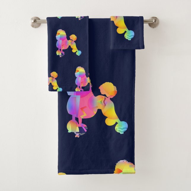 Luxuriöser Poodle Dog Badhandtuch Set (Insitu)