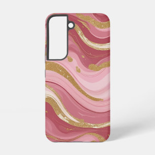Luxuriöser Rosa Marmor Samsung Galaxy Hülle