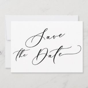 Luxuriöser Schriftart Elegante Einfache Save the D Einladung