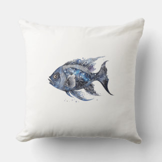 Luxuriöser Schwarzer Fisch Groß Kissen