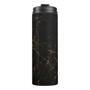 Luxuriöser schwarzer Marmor: Elegante Textur Thermosbecher