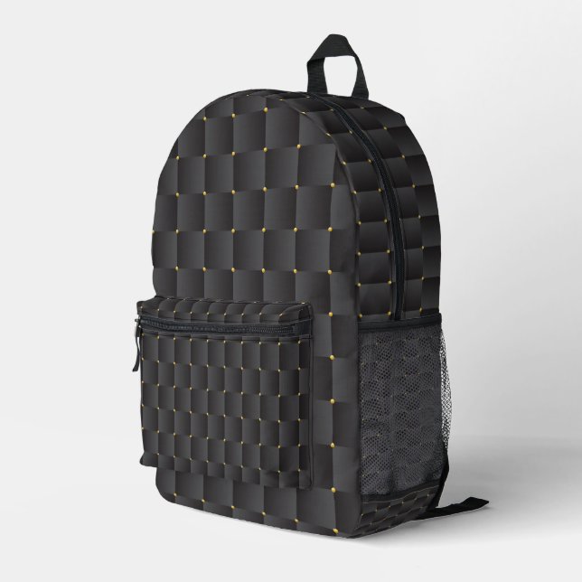 Luxuriöser schwarzer Rucksack (Rückseitige Ecke Rechts)