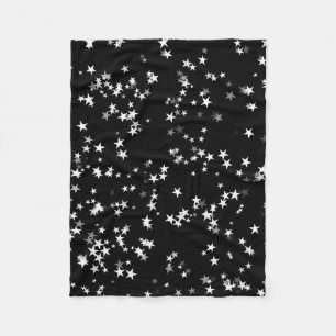 Luxuriöser Sternenhimmel Schwarze Sternen-Eleganz Fleecedecke