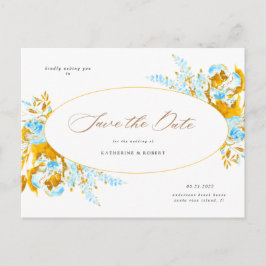 luxuriöser, türkisfarbener Save the Date Postkarte