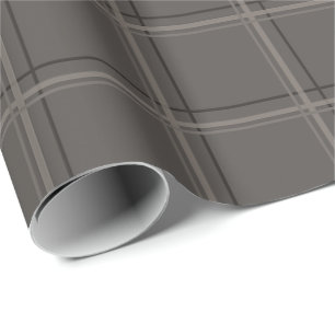 Luxuriöser warmer Holzkohle-Fensterplaid Geschenkpapier