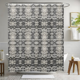 Luxuriöser weißer Duschvorhang Stil 3