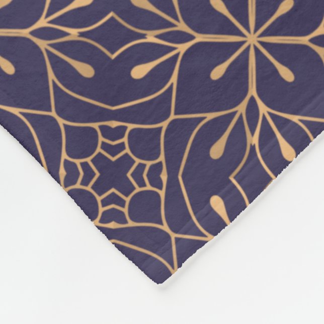 Luxuriöser Zierhintergrund in Gold Fleecedecke (Ecke)