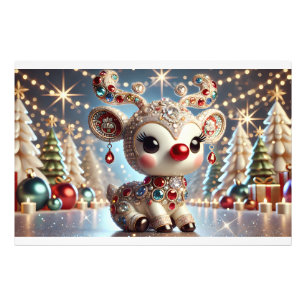 Luxuriöses 3D-Render von Rudolph mit mehrfarbig Fotodruck