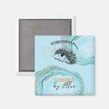Luxuriöses Aquamarines Gold-Marmor Lash Extension 