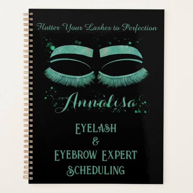 Luxuriöses Aquarellwasser-Eyelash & Brow Beauty, M Planer (Vorderseite)