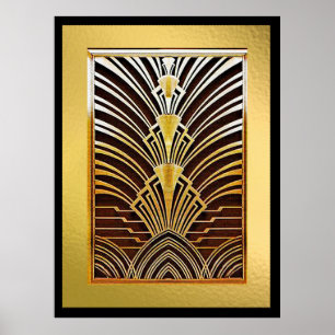 Luxuriöses Art Deco Poster