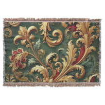 Luxuriöses Barock Damask Muster