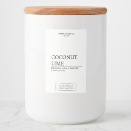 Luxuriöses Black & White Matte Candle Label Lebensmitteletikett
