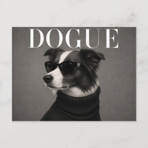 Luxuriöses Border Collie-Hundeporträt Postkarte
