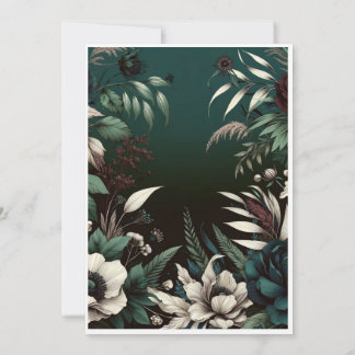 Luxuriöses botanisches Hochzeitserlebnis Hintergru Einladung