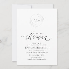 Luxuriöses Brautparty Elegante Romantische Kalligr Einladung