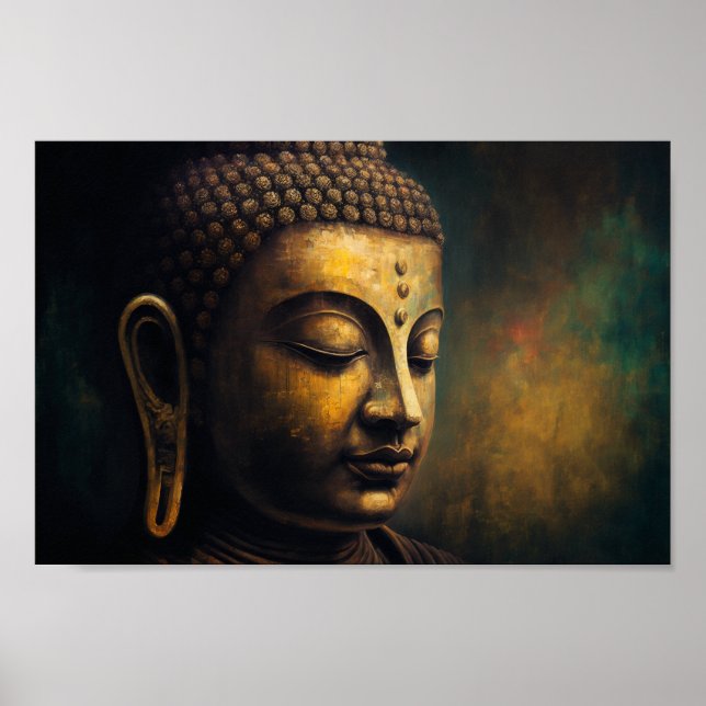 Luxuriöses Buddha Portrait Poster (Vorne)