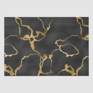 Luxuriöses Design aus schwarz und goldfarbenem Mus Seidenpapier