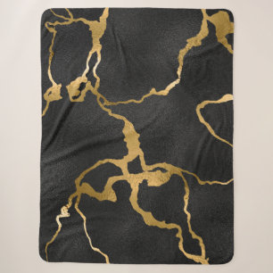 Luxuriöses Design aus schwarz und goldfarbenem Mus Sherpadecke