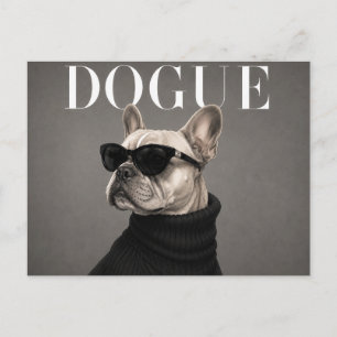 Luxuriöses Französische-Bulldogge-Hund-Porträt Postkarte