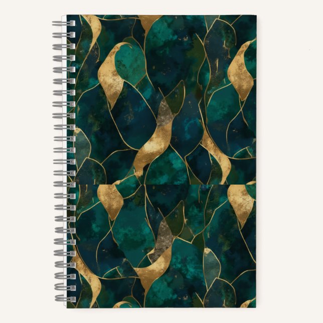 Luxuriöses Geometric Abstrakt Spiral Notebook Notizbuch (Vorderseite)