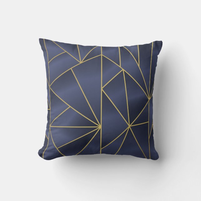 Luxuriöses geometrisches, nahtloses Muster Kissen (Vorderseite)