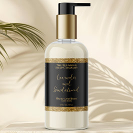 Luxuriöses Glitzer-Flaschenlabel Rechteckiger Aufkleber