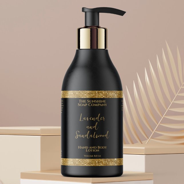 Luxuriöses Glitzer-Flaschenlabel Rechteckiger Aufkleber (Von Creator hochgeladen)