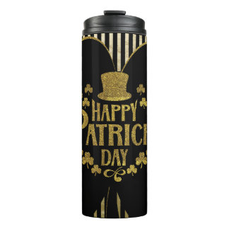 Luxuriöses Glück St. Patrick's Day, Kleeblatt Tumb Thermosbecher